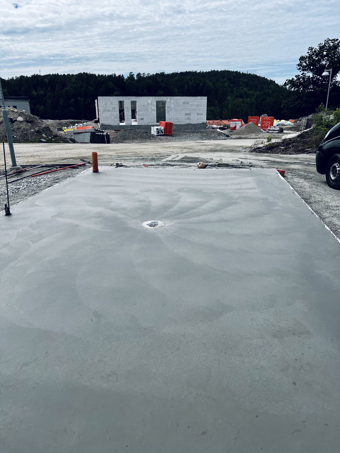 Gjutning av betongplatta